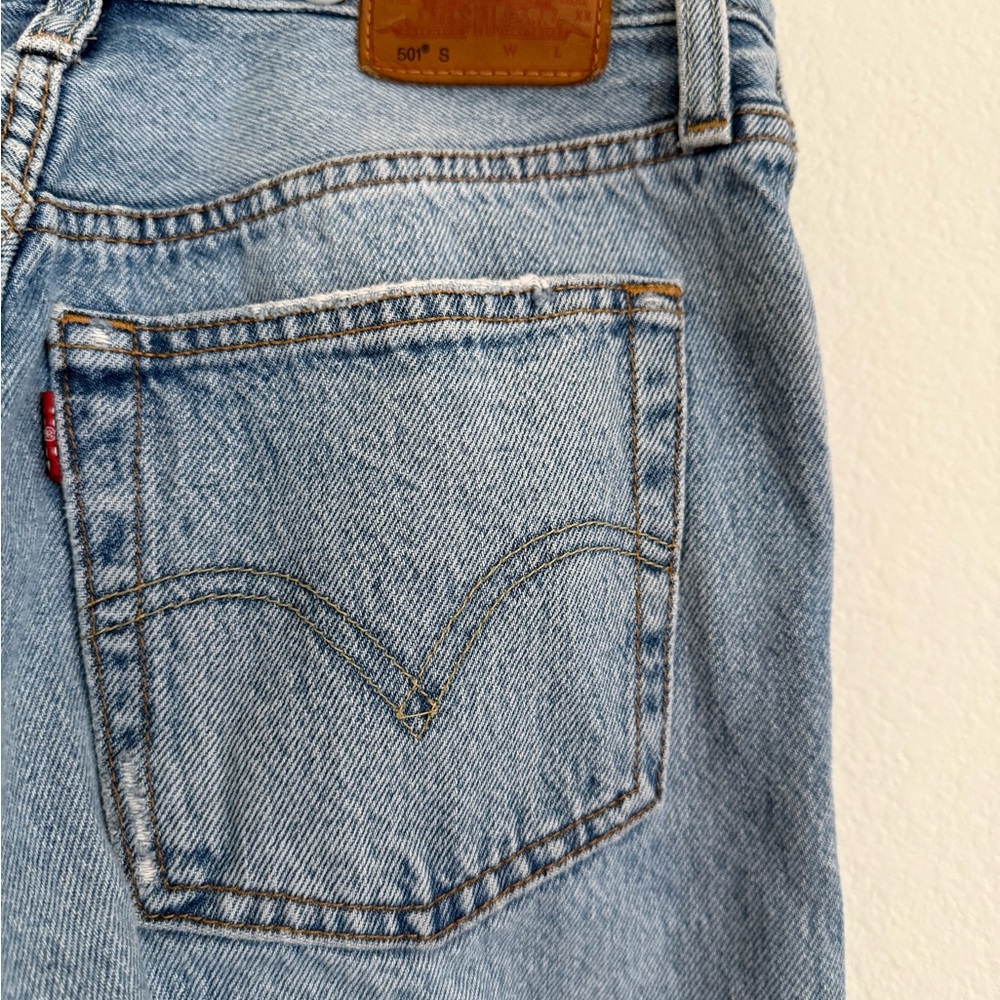 Levi's 501 W25 L28 Jeans Distressed Women’s Denim - Picture 1 of 6
